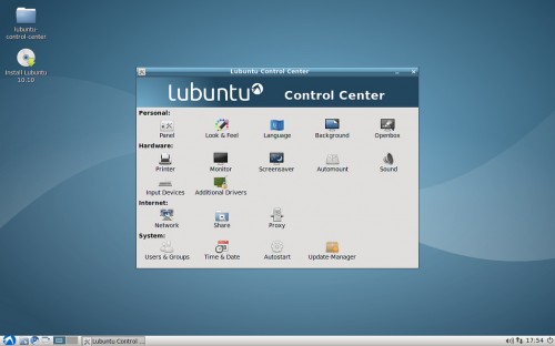 Lubuntu Control Centre by Leszek Lesner