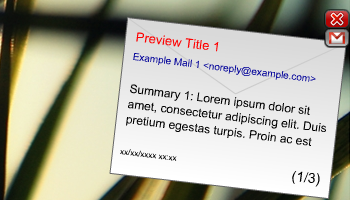 Animated desktop Gmail notifier