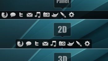 Dark Glass Docky Theme by half-left