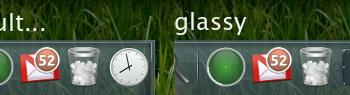 Glassy Docky clock theme