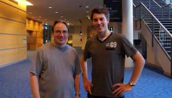 Linus and I at LCA 2011