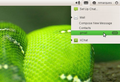 Messaging Menu in openSUSE