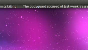 News placed on the top of my Ubuntu desktop