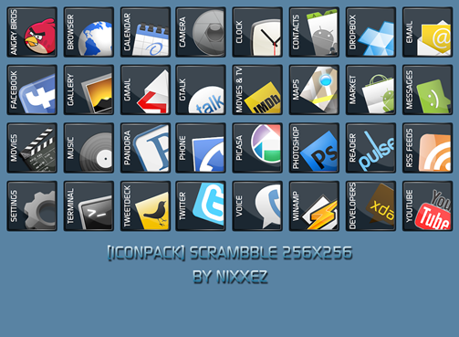 scrambble scrambble icon set