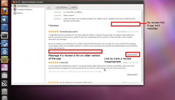 Software Center adds ‘inappropriate rating’ link, and more