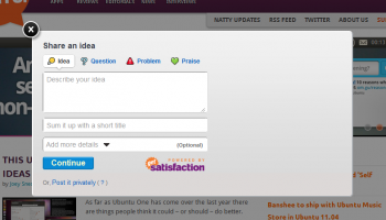 Share your feedback and ideas for OMG! Ubuntu! via Get Satisfaction