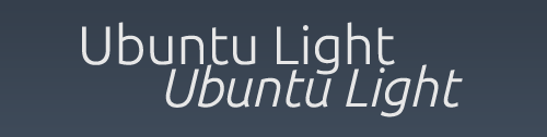 Ubuntu font family 'light' Ubuntu font family 'light'
