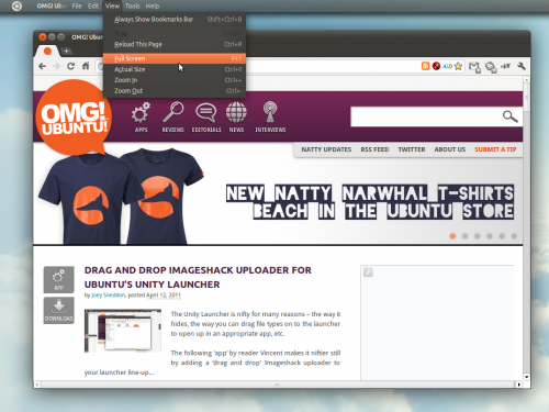 Chromium adds support for Ubuntu 11.04's global menus Chromium adds support for Ubuntu 11.04's global menus