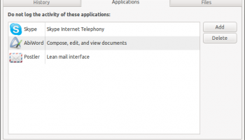 Activity Log Manager - Applications pane