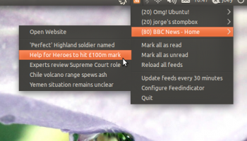 feedindicator in Ubuntu 11.04
