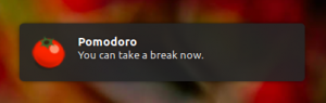 pomodoro indicator: break time alert
