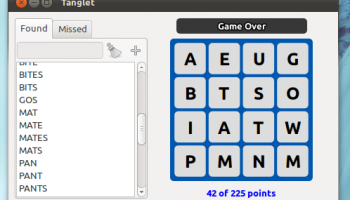 Tanglet word game in Ubuntu