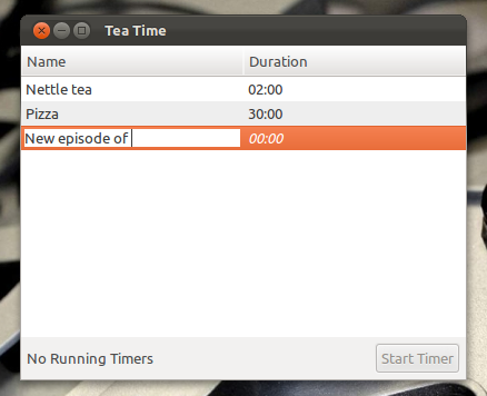 Alarms are customizable Tea time for Ubuntu lets you set your own alarms