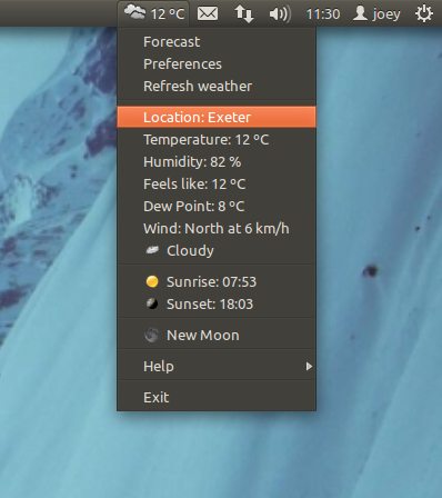 My Weather Indicator in Ubuntu 11.10 My Weather Indicator in Ubuntu 11.10