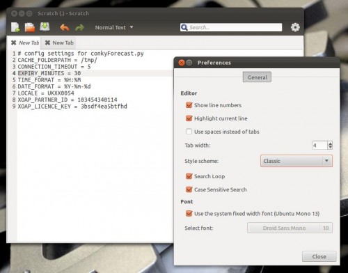 Scratch Text Editor Preferences Scratch Text Editor preferences