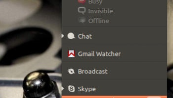 Skype in messaging Menu