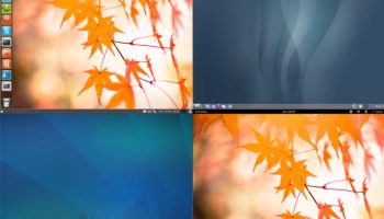Four different desktop environments