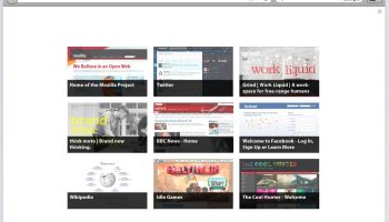 Firefox speed dial design - iteration 1