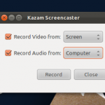 Kazam start screen Kazam start screen