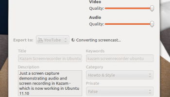 Kazam's YouTube uploader