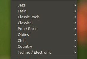 Radiotray 1.7.1 running on Ubuntu 11.10