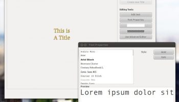 font selection