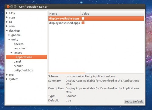 Disable Apps for Download in Unity via Dconf Disable Apps for Download in Unity via dconf