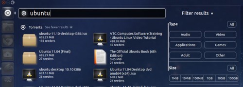 torrents lens for Unity torrents lens for Unity