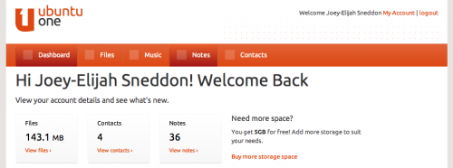 Ubuntu One Notes on the Ubuntu One Website Ubuntu One Notes on the Ubuntu One Website