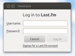 lastfm login in musique