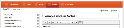 the U1 Notes web interface the U1 Notes web interface