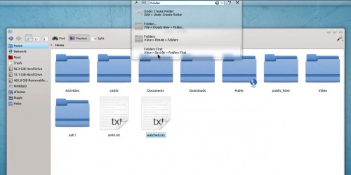 KDE HUD