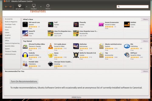 Ubuntu Software Centre App Recommendations