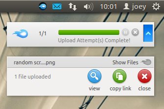 MediaFire Express Notifications MediaFire Express Notifications in Ubuntu 12.04