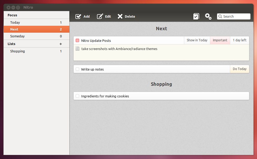 Nitro Tasks Ambiance Nitro Tasks Ambiance