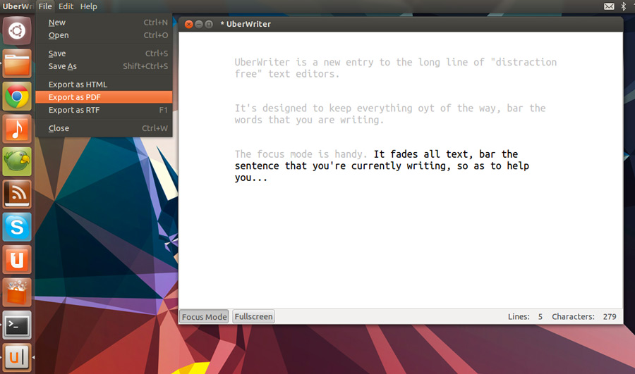uberwriter app for Ubuntu uberwriter app for Ubuntu