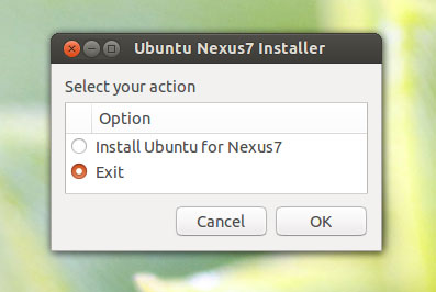 Ubuntu installer for Google Nexus 7