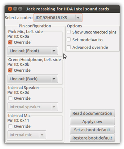 Jack retask App in Ubuntu
