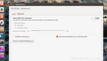 New Launcher Settings in Ubuntu 13.04