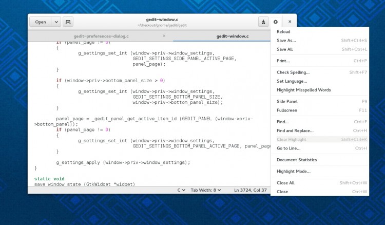 New Gedit UI