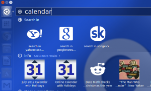 Ubuntu calendar  