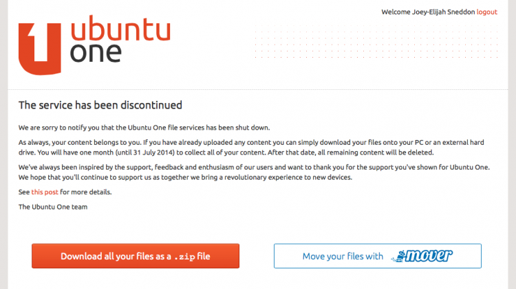 ubuntu one not