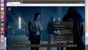 Netflix running in Google Chrome on Linux