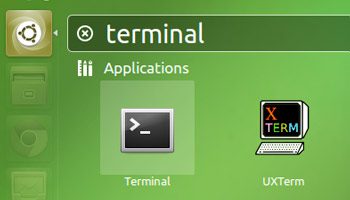 terminal icon in unity dash