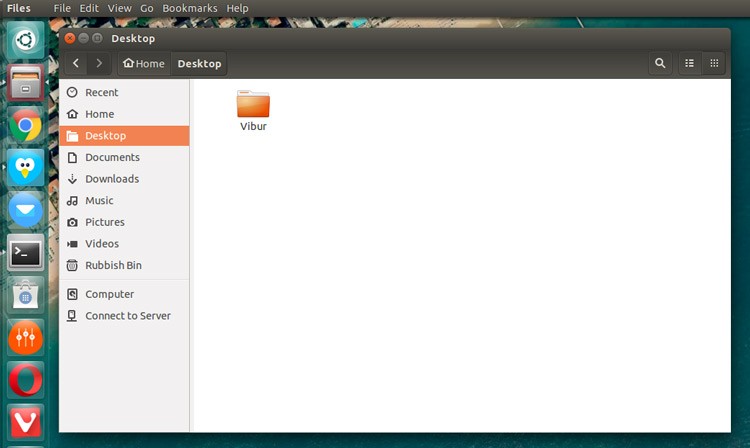 nautilus with menu bar on show