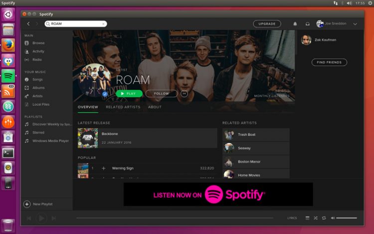 New Spotify client on Linux