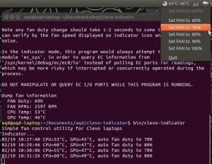 clevo laptop indicator for ubuntu