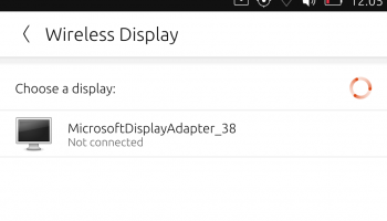 Wireless display settings