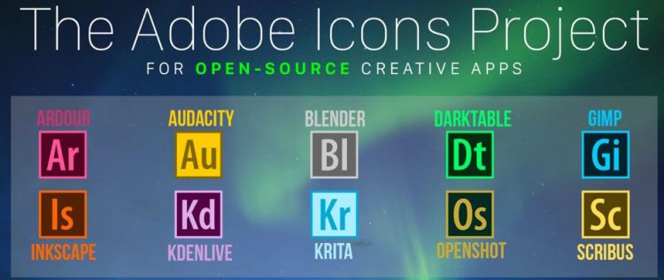 adobe icons for linux apps