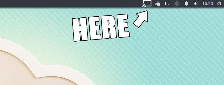 mkchromecast system tray icon